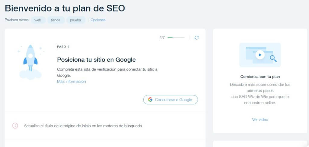 Editor SEO de Wix