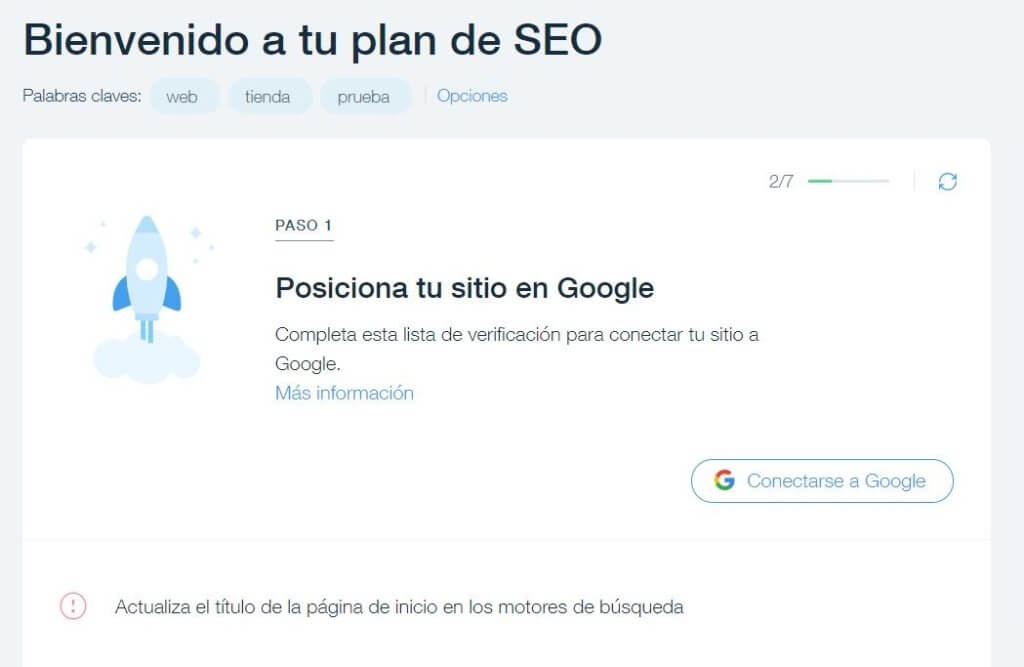 Asistente SEO Wiz página de inicio