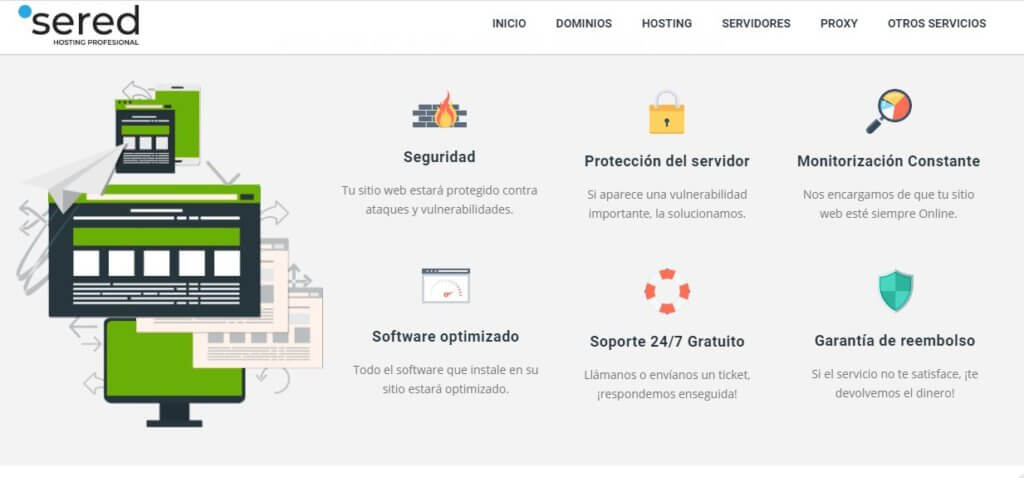 mejores alojamientos web de España Sered