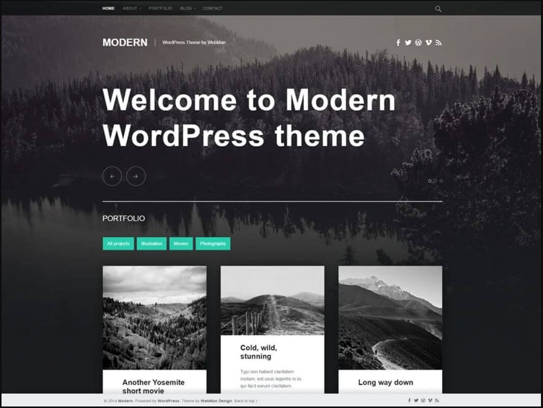 Tema de wordpress gratis Modern - Webolto