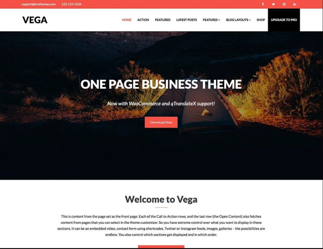 tema de wordpress gratis Vega - Webolto