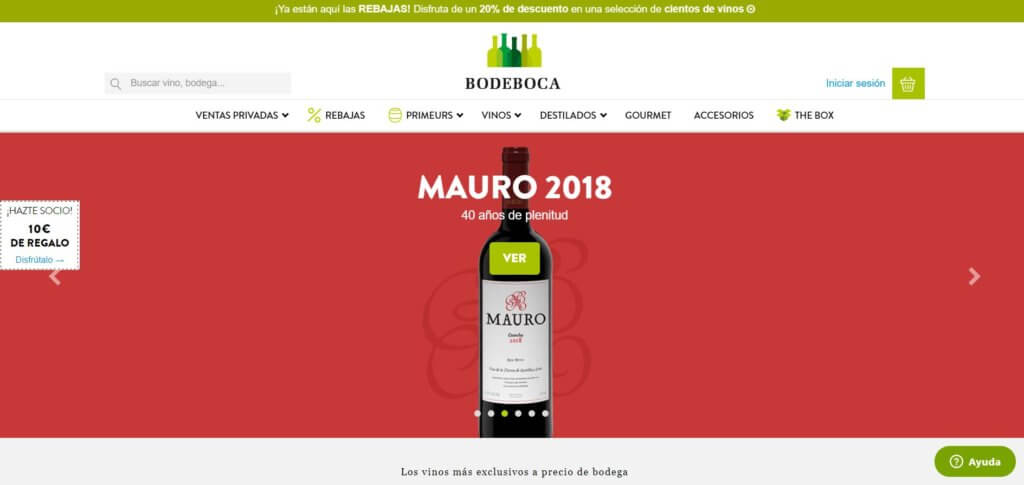 Bodeboca ecommerce de vinos