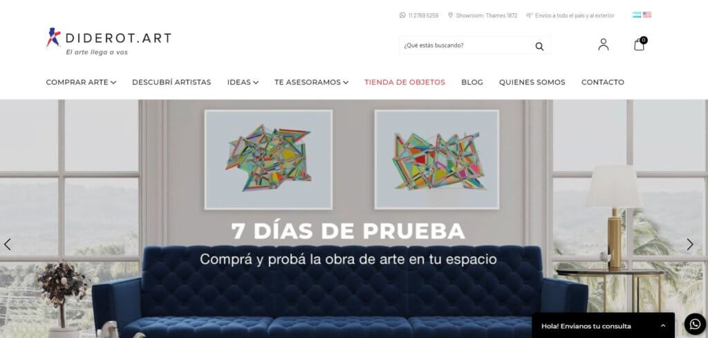 Diderot Art ecommerce de arte en Argentina