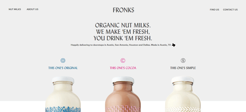 Fresh Fronks ecommerce