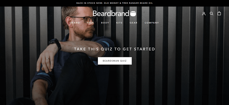 Ejemplo de tienda online de Beardbrand