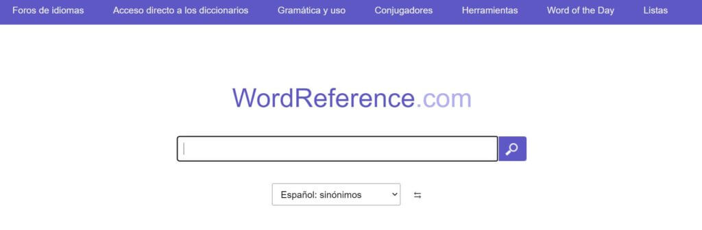 Diccionario de sinónimos de WordReference como ayuda para elegir un nombre de dominio