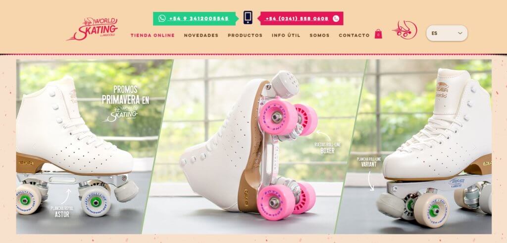 Tienda online con Wix World Skating