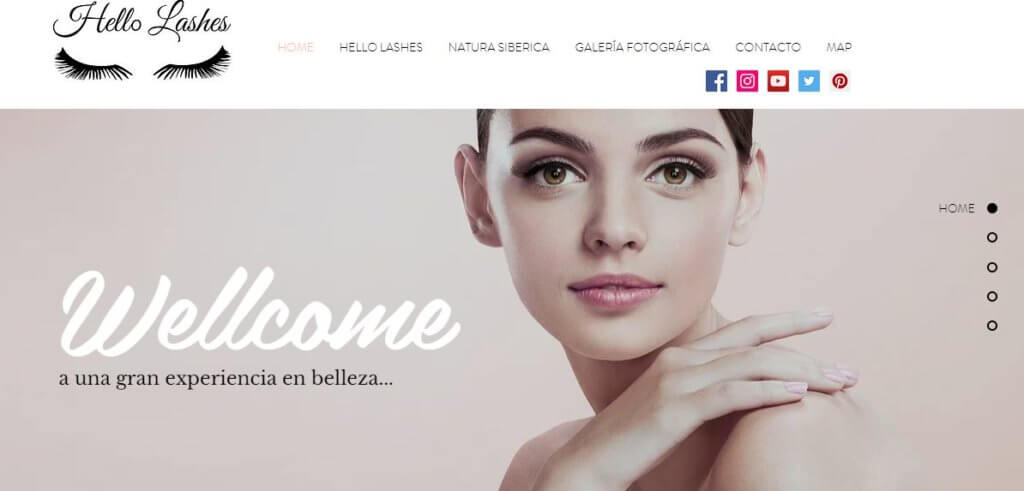 Crear páginas web gratis Hello Lashes