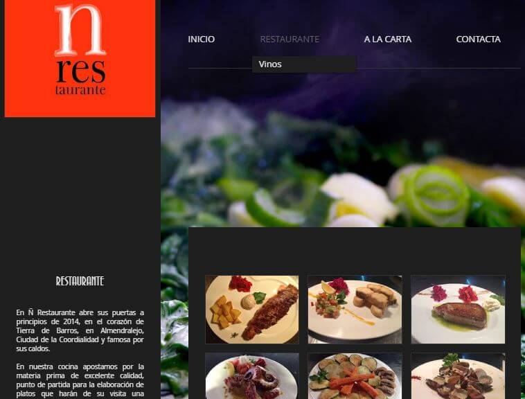 Crear páginas web gratis Ñ restaurante