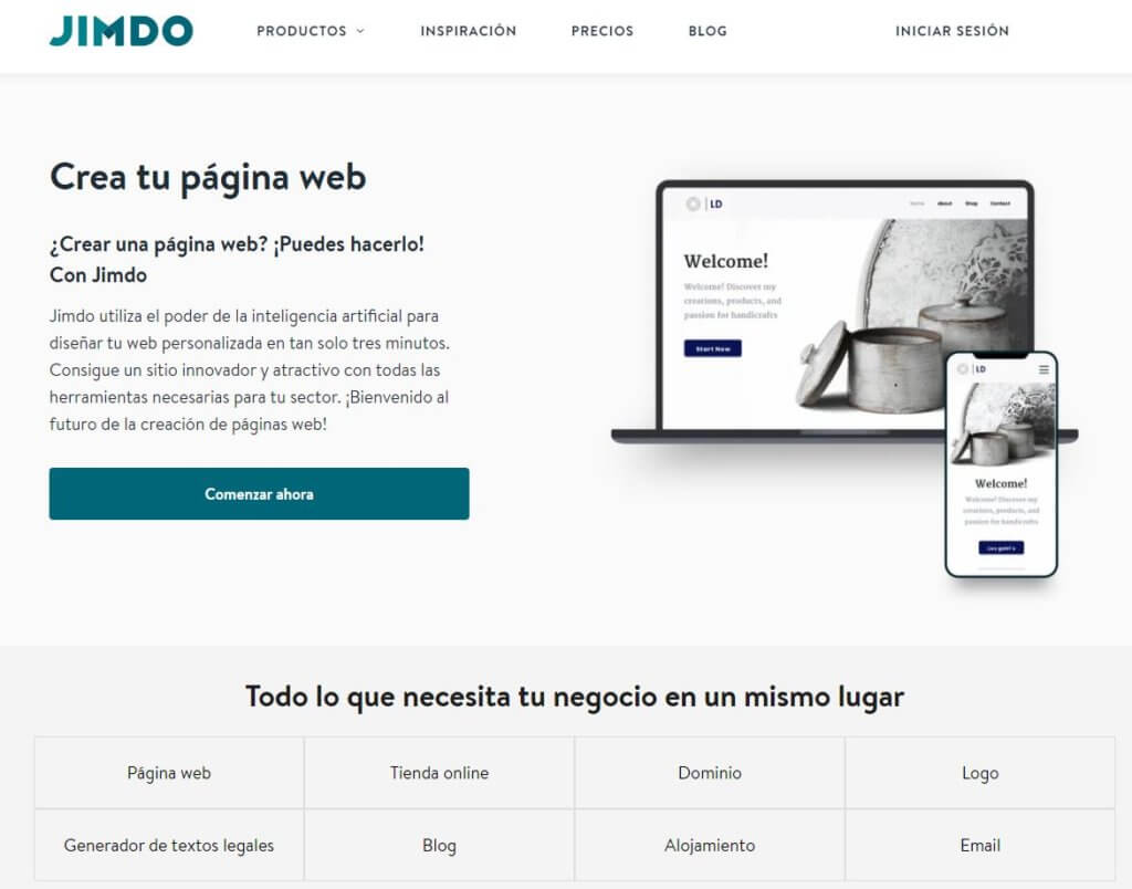 Crear una tienda online casi gratis con Jimdo