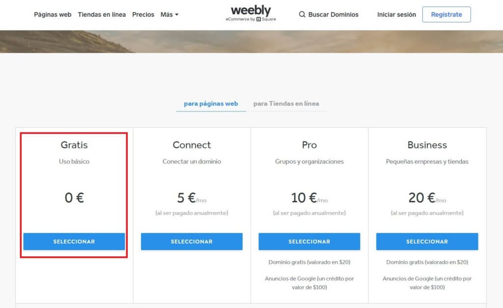 Crear una página web gratis con Weebly