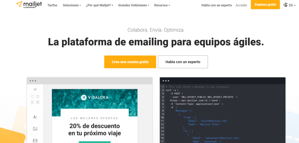 Email marketing gratis con Mailjet