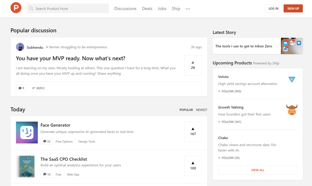 Product Hunt ventas B2B