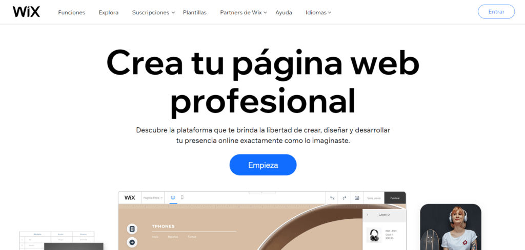 Wix para crear una tienda online casi gratis