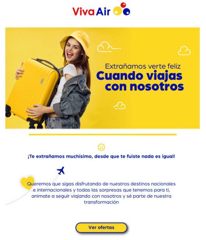 Ejemplos de Email Marketing VivaAir