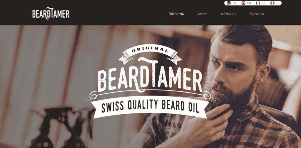 Ejemlo de sitio web creado con Wix de Beard Tamer