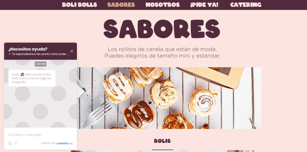 Ejemplos de sitios web creados con Wix Rolli Rolls