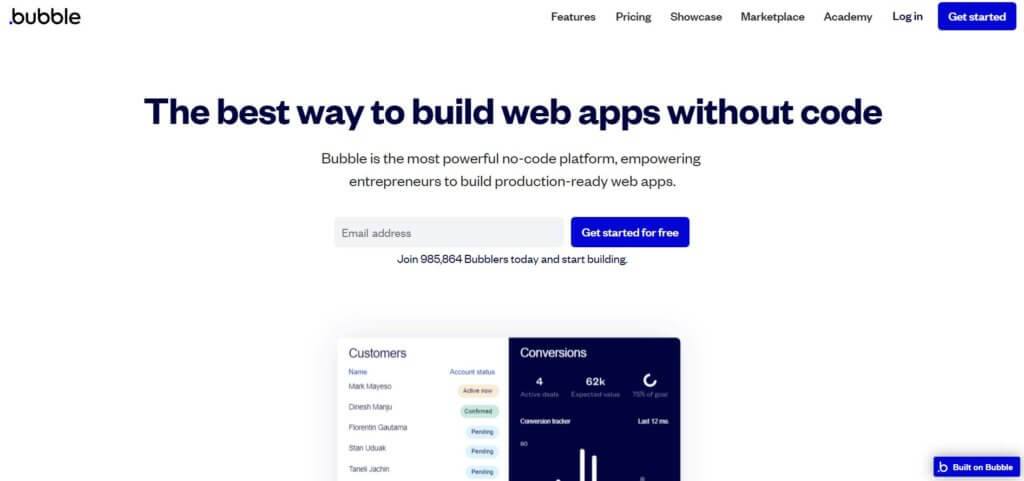 Bubble, herramientas de marketing digital para crear una aplicación web