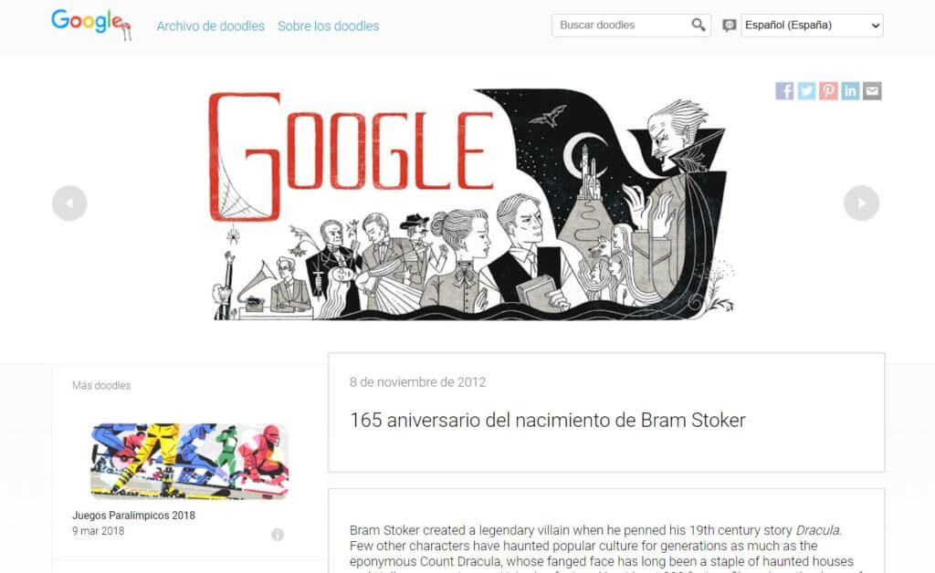 Ejemplos de imagen corporativa de una empresa doodles de Google