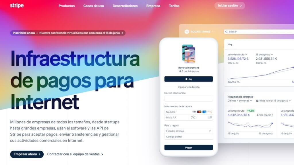 Stripe para procesar pagos virtuales