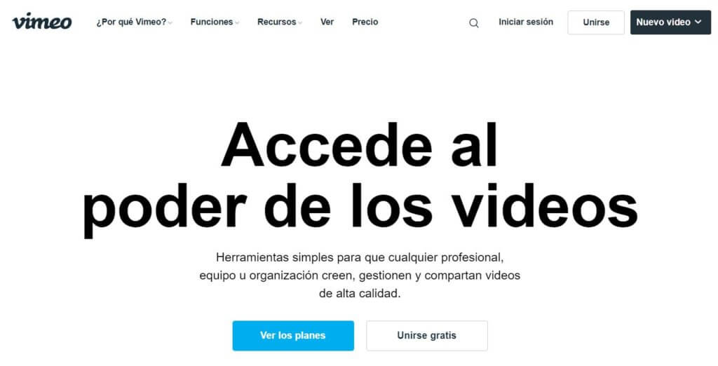 Alternativas a YouTube Vimeo