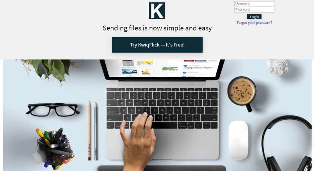 KwiqFlick es una de las alternativas a WeTransfer