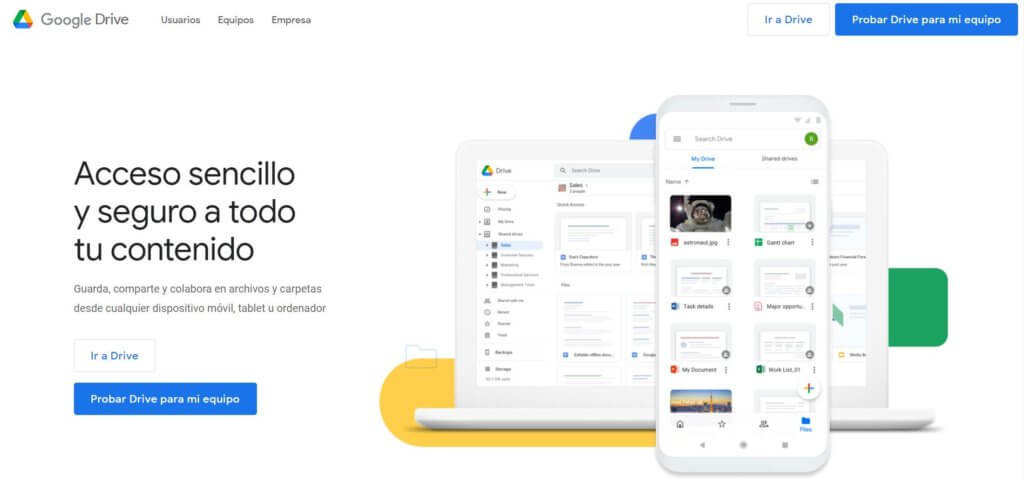 Google Drive para compartir archivos