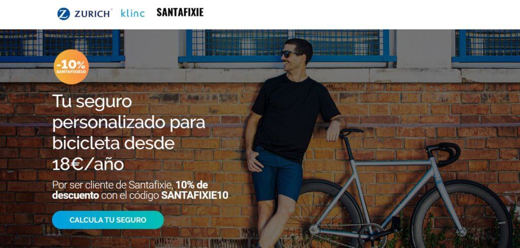 Landing page del seguro complementario de Santafixie