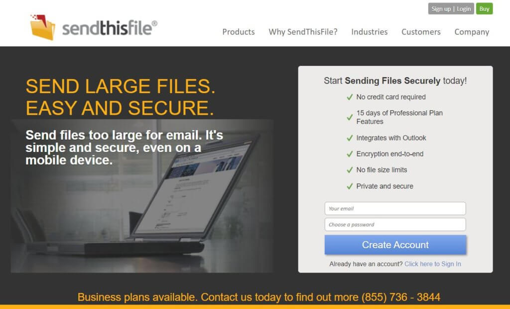 SendThisFile para enviar archivos grandes
