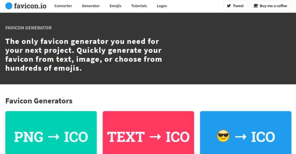 Favicon.io generador de favicon