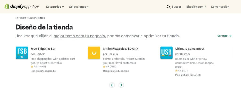 Tienda de aplicaciones de Shopify