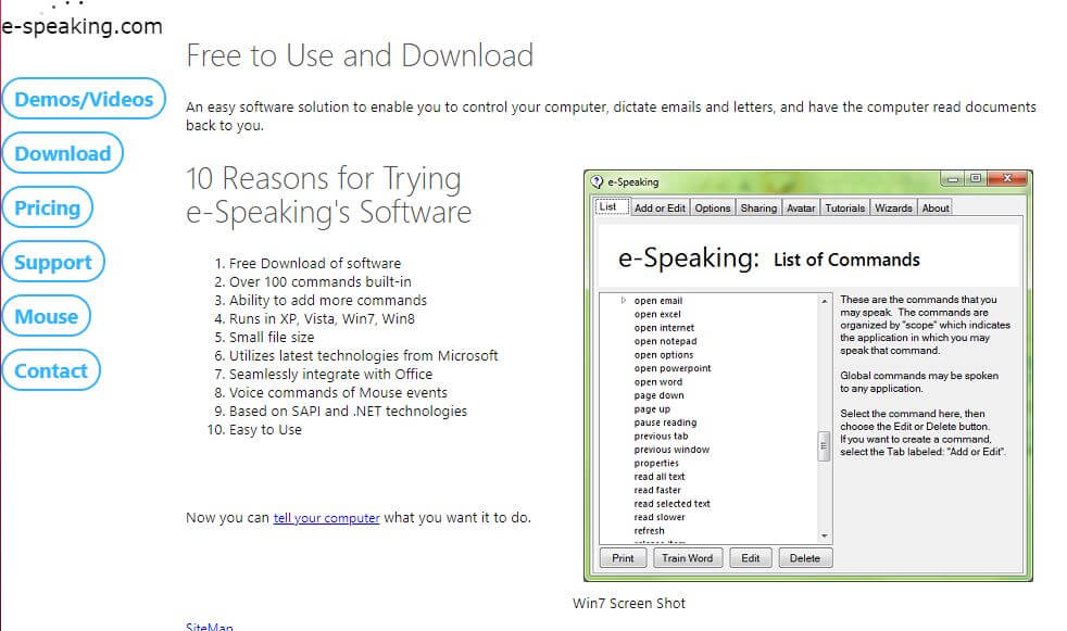 e-speaking voice recognition software