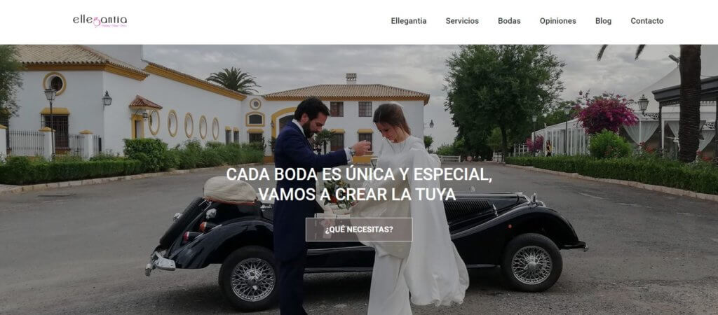 páginas web sencillas wedding planner Ellegantia