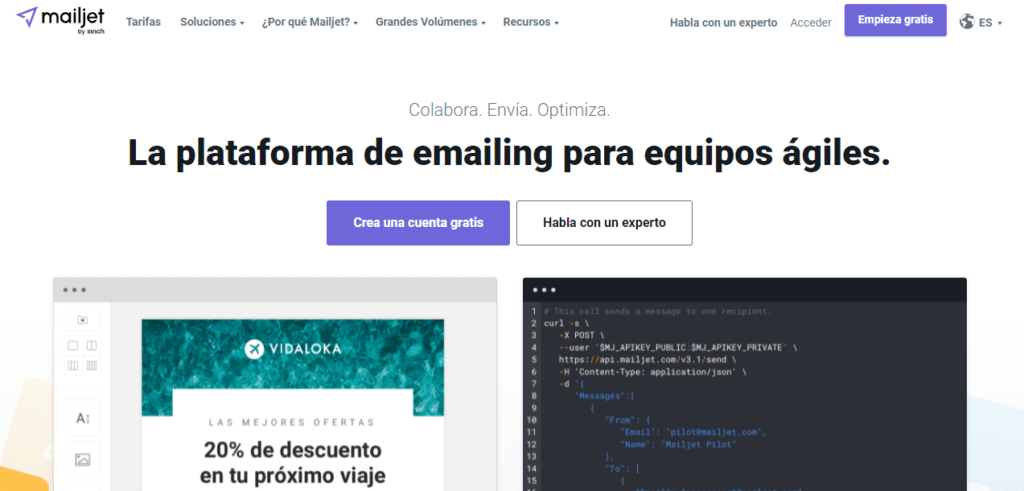 herramientas de email marketing Mailjet