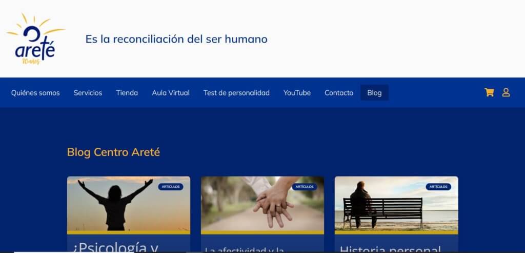 Web de psicología Areté