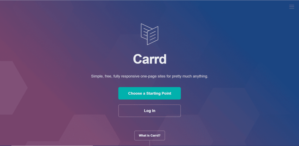 Carrd para crear landing pages gratis