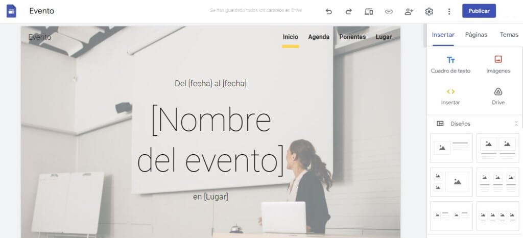 Editor de Google Sites