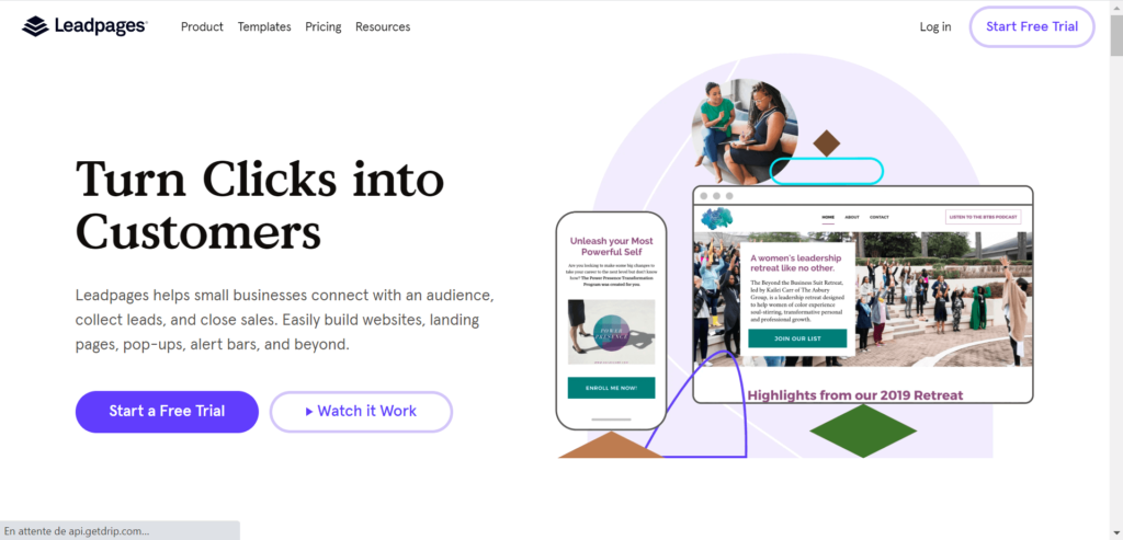 Leadpages para crear landing pages gratis