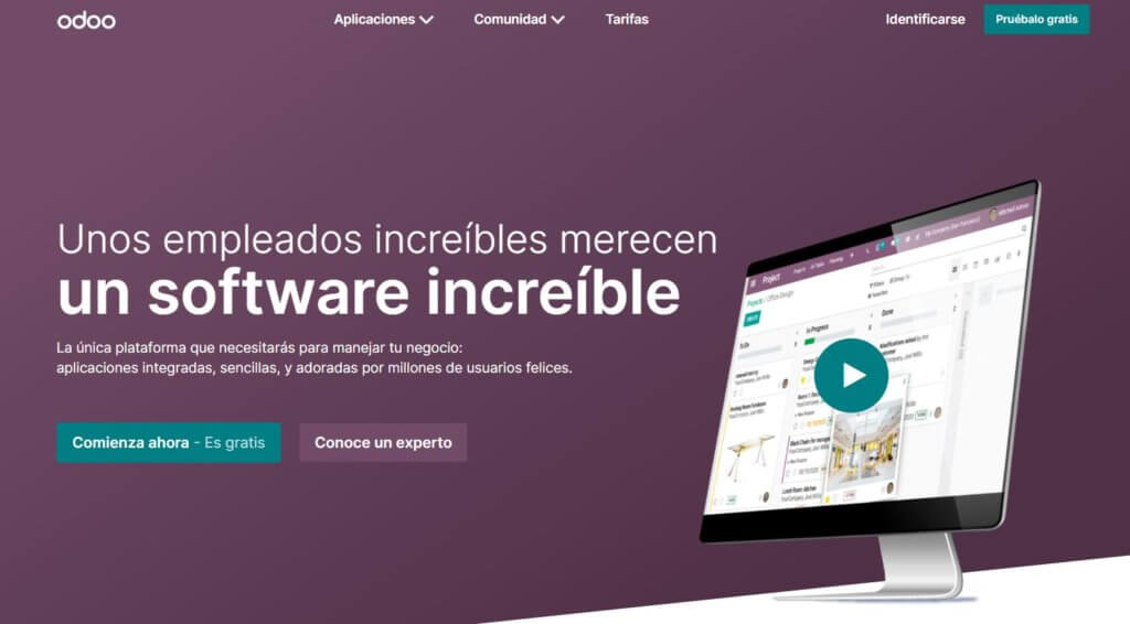 Odoo Comminity es una de las mejores plataformas para crear páginas web gratis