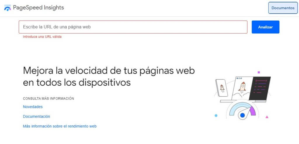 PageSpeed ​​​​Insights de Google para una auditoría SEO