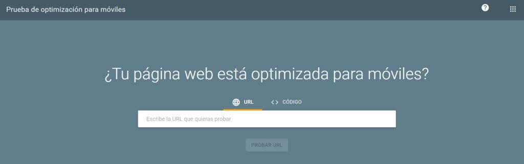 Test de optimización móvil de Google