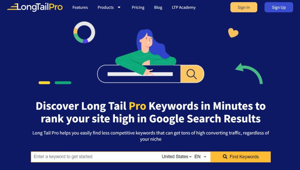 Long Tail Pro para analizar palabras clave de la competencia