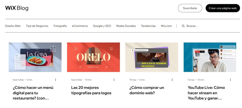 Blog de Wix en español