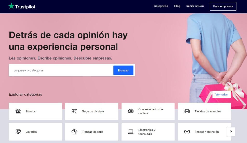 Trustpilot es un software NPS para conseguir reseñas de clientes