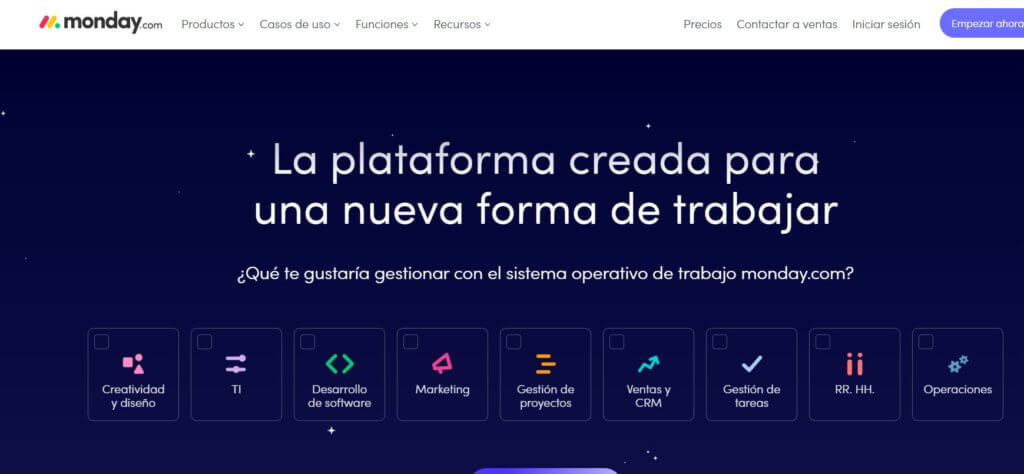 herramientas de planificación de proyectos gratis Monday