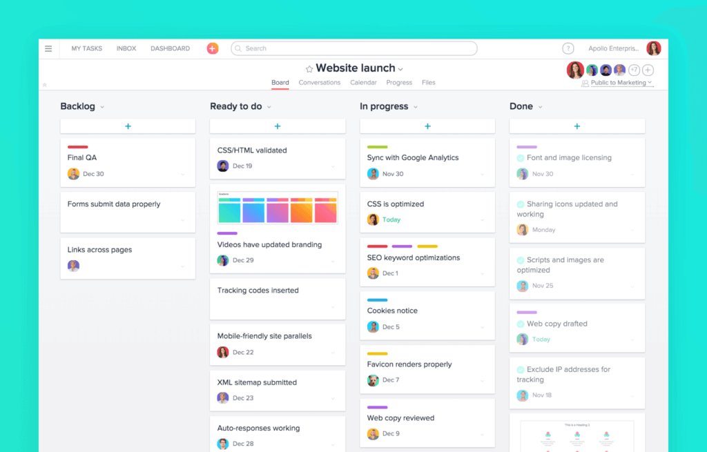 Asana aplicaciones para crear listas de tareas pendientes