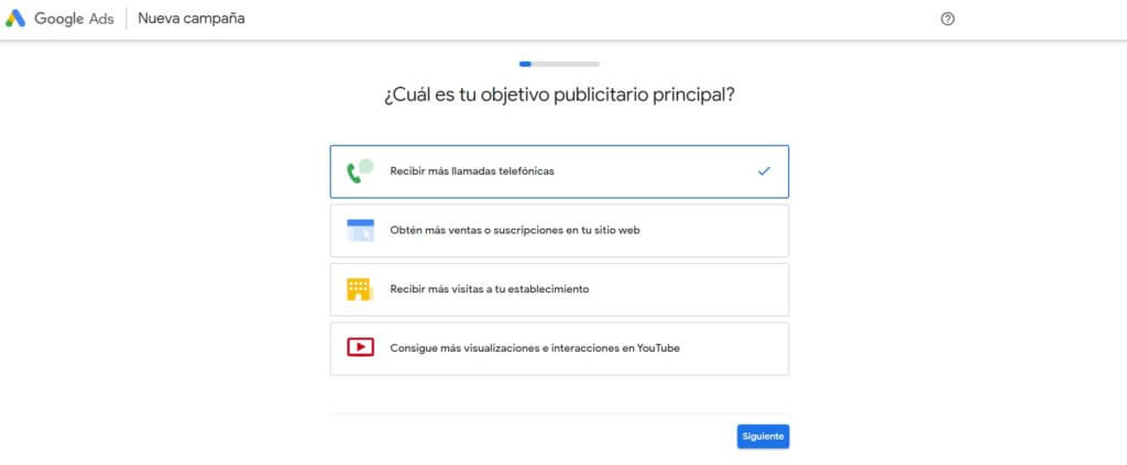 Tutorial de Google Shopping: establecer el objetivo de la campaña