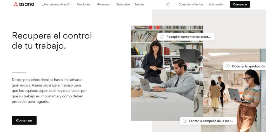 Asana para la gestión de tareas