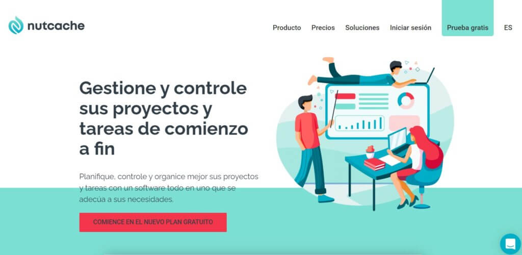 Herramienta de gestión de proyectos gratis Nutcache