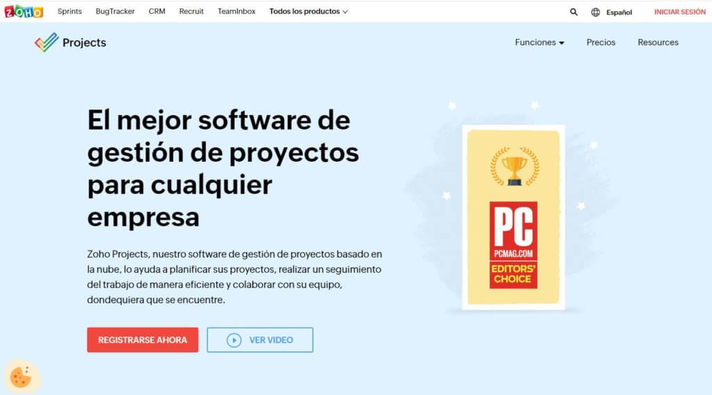 Herramienta de gestión de proyectos Zoho Projects